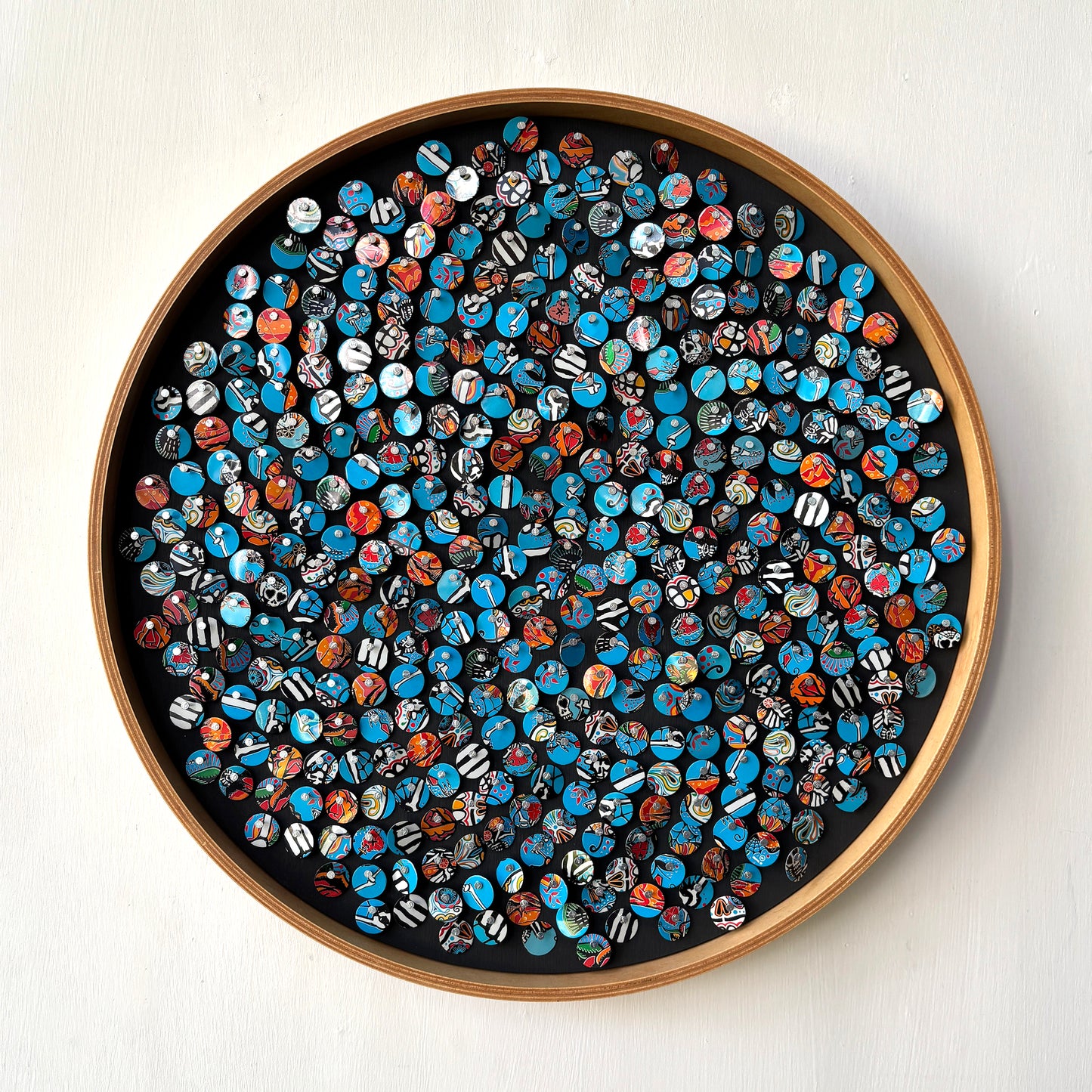 12" Hearts & Bones Fibonacci Moving Mosaic™