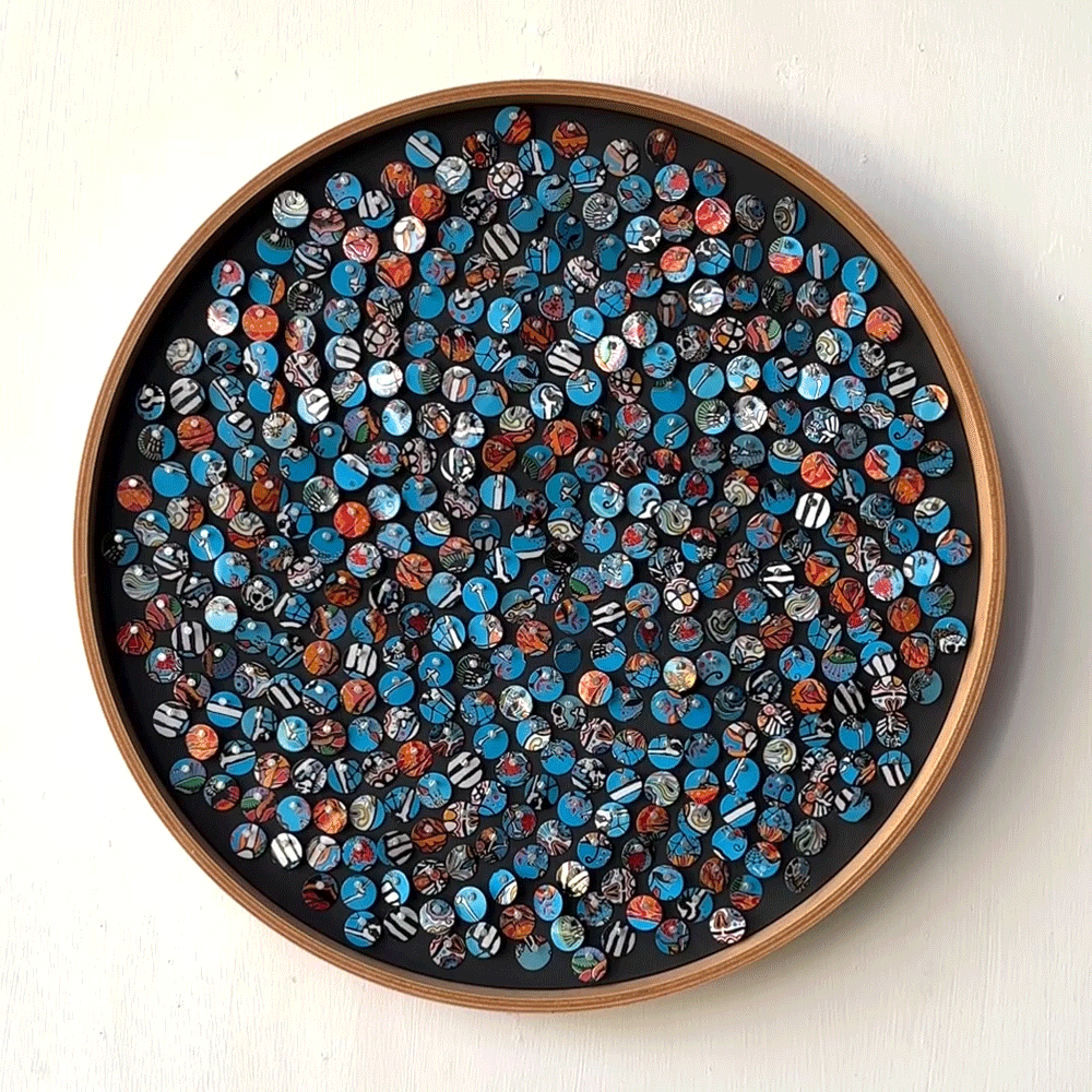12" Hearts & Bones Fibonacci Moving Mosaic™