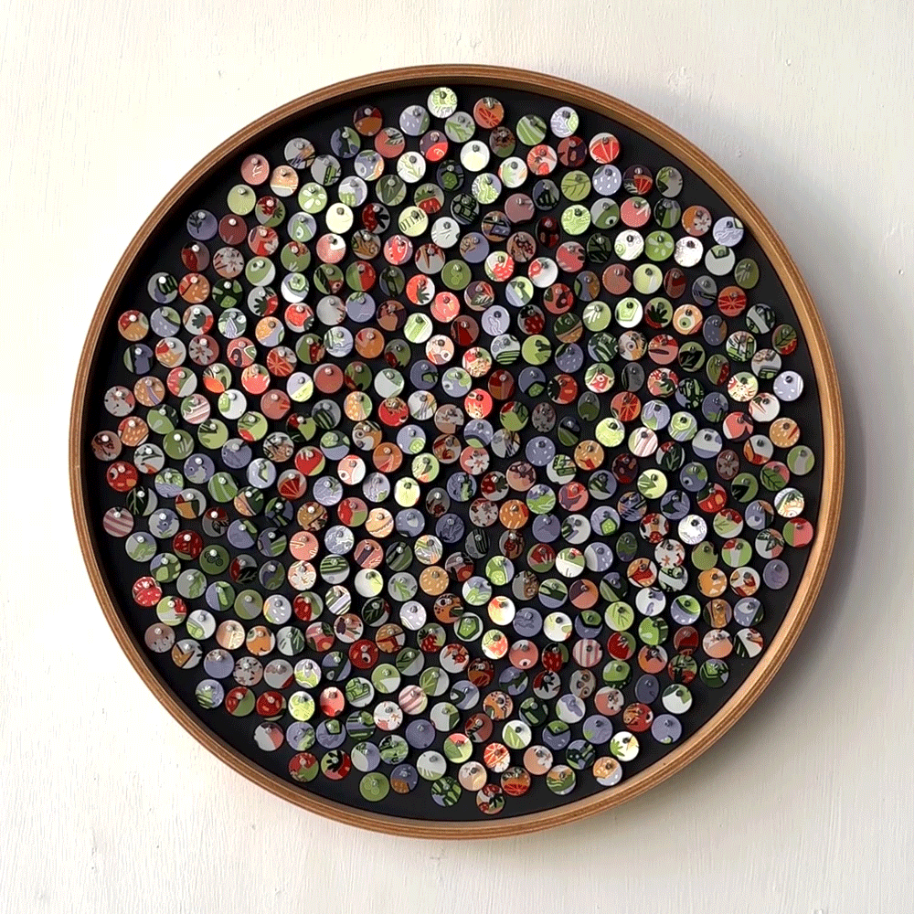 12" Pastel Nature Fibonacci Moving Mosaic™