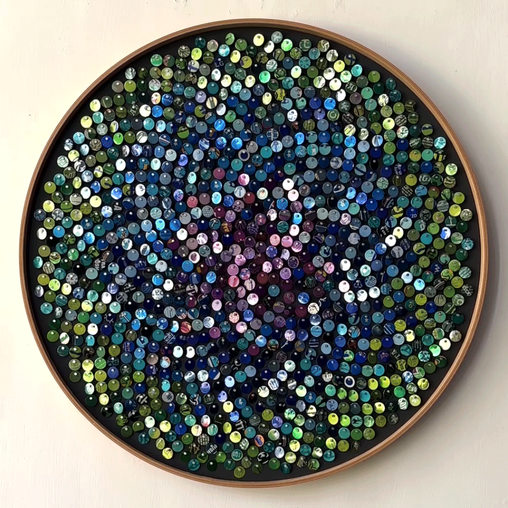 19" Peacock Fibonacci Moving Mosaic™