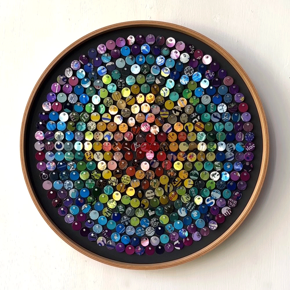 12" Radial Recycled Rainbow Moving Mosaic™