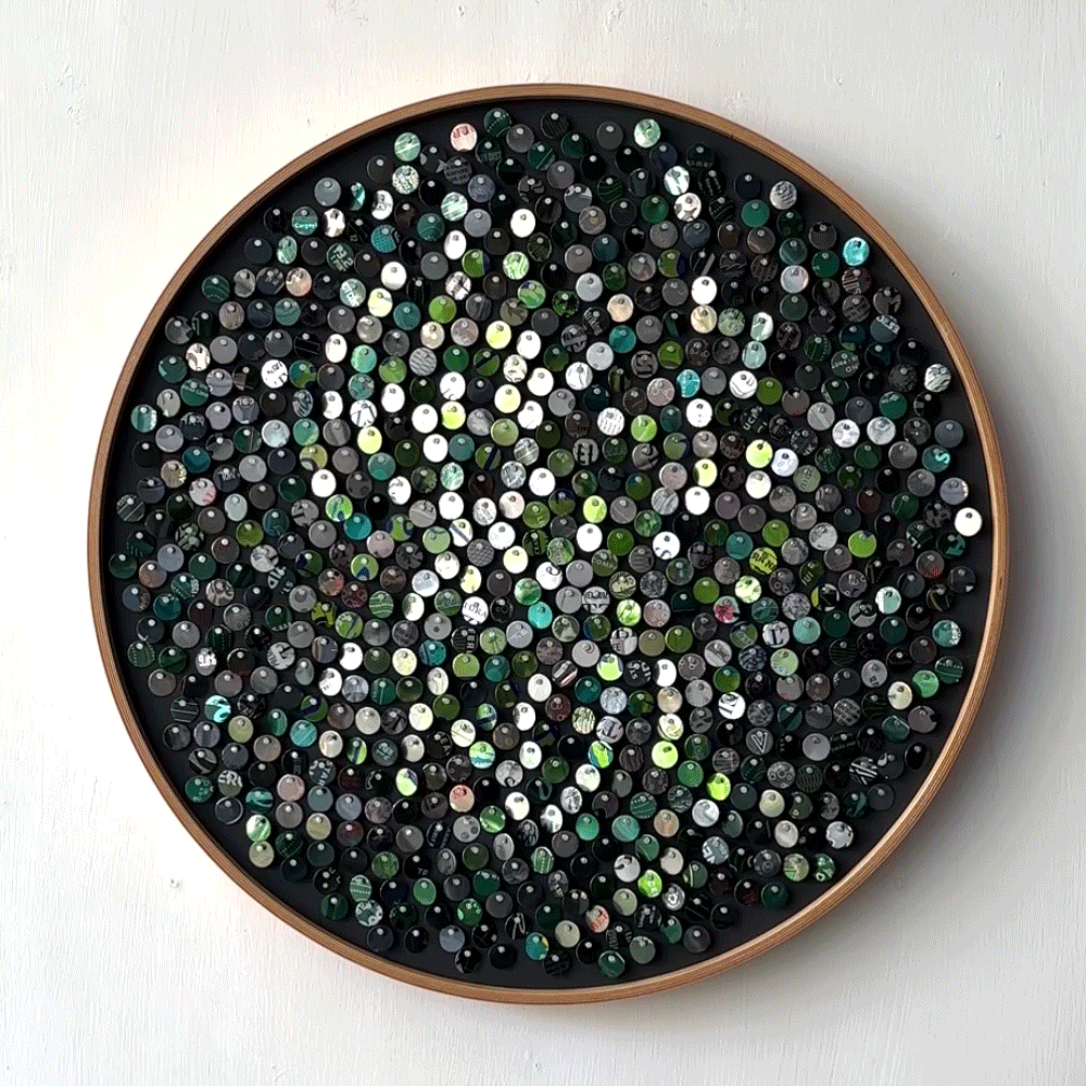 16" Olive Fibonacci Moving Mosaic®