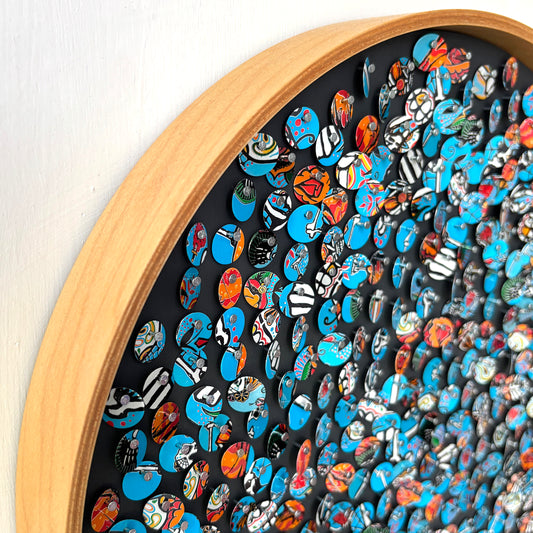 12" Hearts & Bones Fibonacci Moving Mosaic™