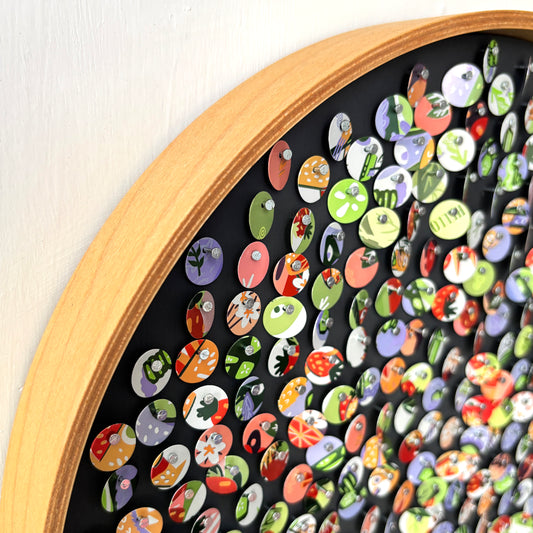 12" Pastel Nature Fibonacci Moving Mosaic™