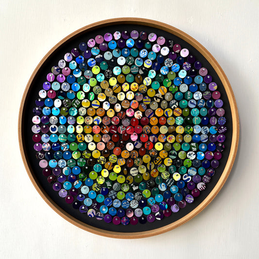 12" Radial Recycled Rainbow Moving Mosaic™