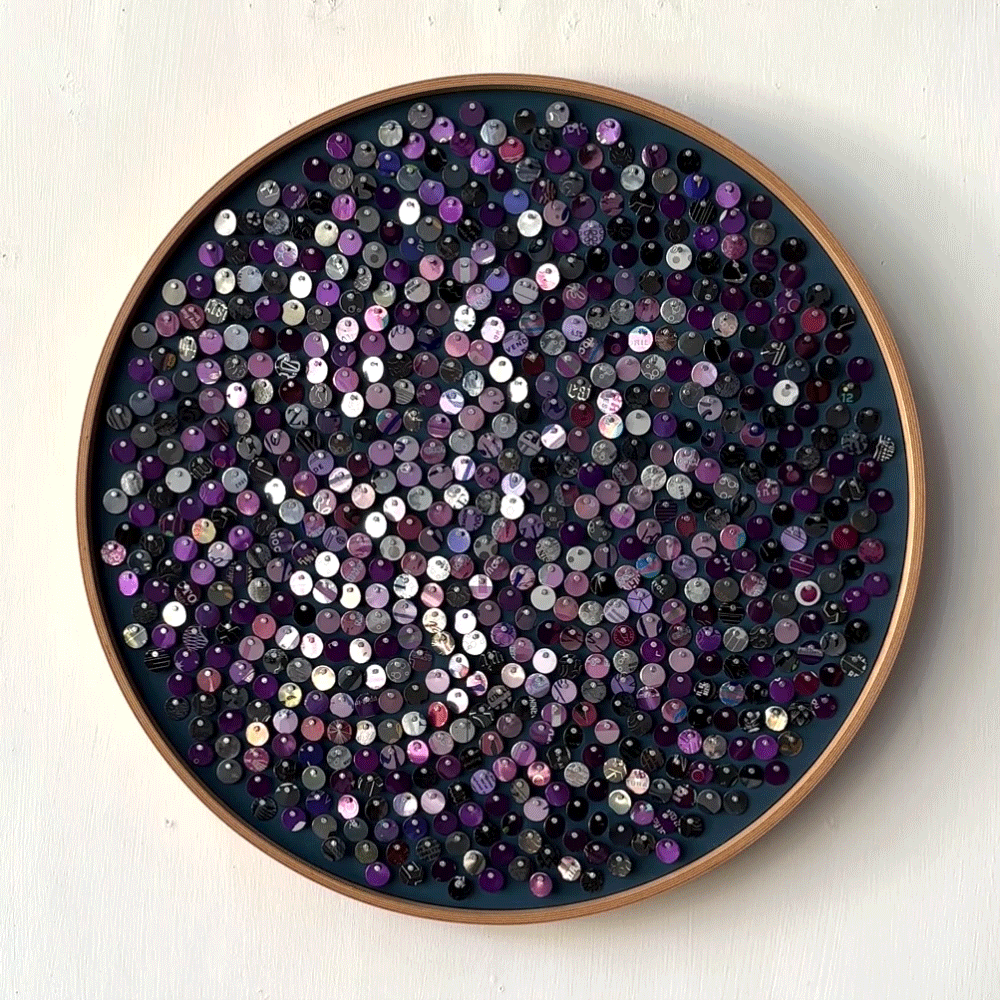 16" Eggplant Fibonacci Moving Mosaic®