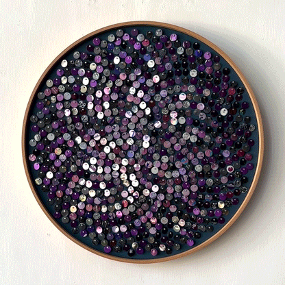 16" Eggplant Fibonacci Moving Mosaic®