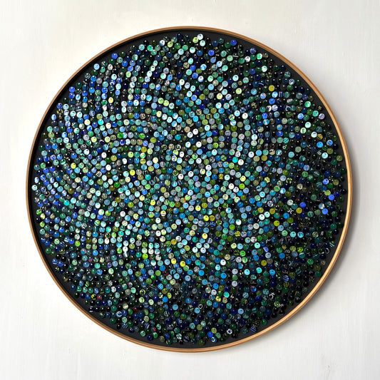 27" Teal Lake Fibonacci Moving Mosaic®