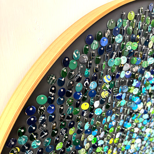 27" Teal Lake Fibonacci Moving Mosaic®