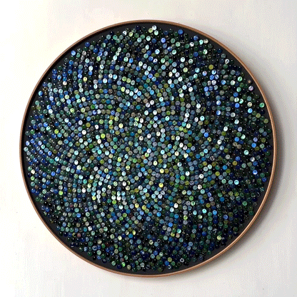 27" Teal Lake Fibonacci Moving Mosaic®